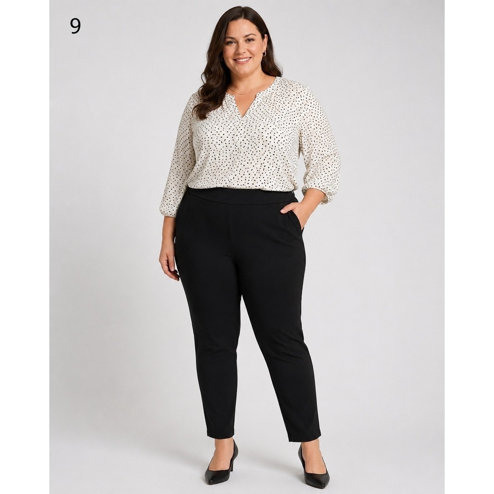 Torrid Skinny Pull-on Pants Size 2 18/20 Black Rayon Nylon Elastic Waist Pockets